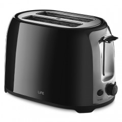 Life Crispy (221-0258) Φρυγανιέρα 2 Θέσεων 750W Μαύρη Life Crispy (221-0258) Φρυγανιέρα 2 Θέσεων 750W Μαύρη